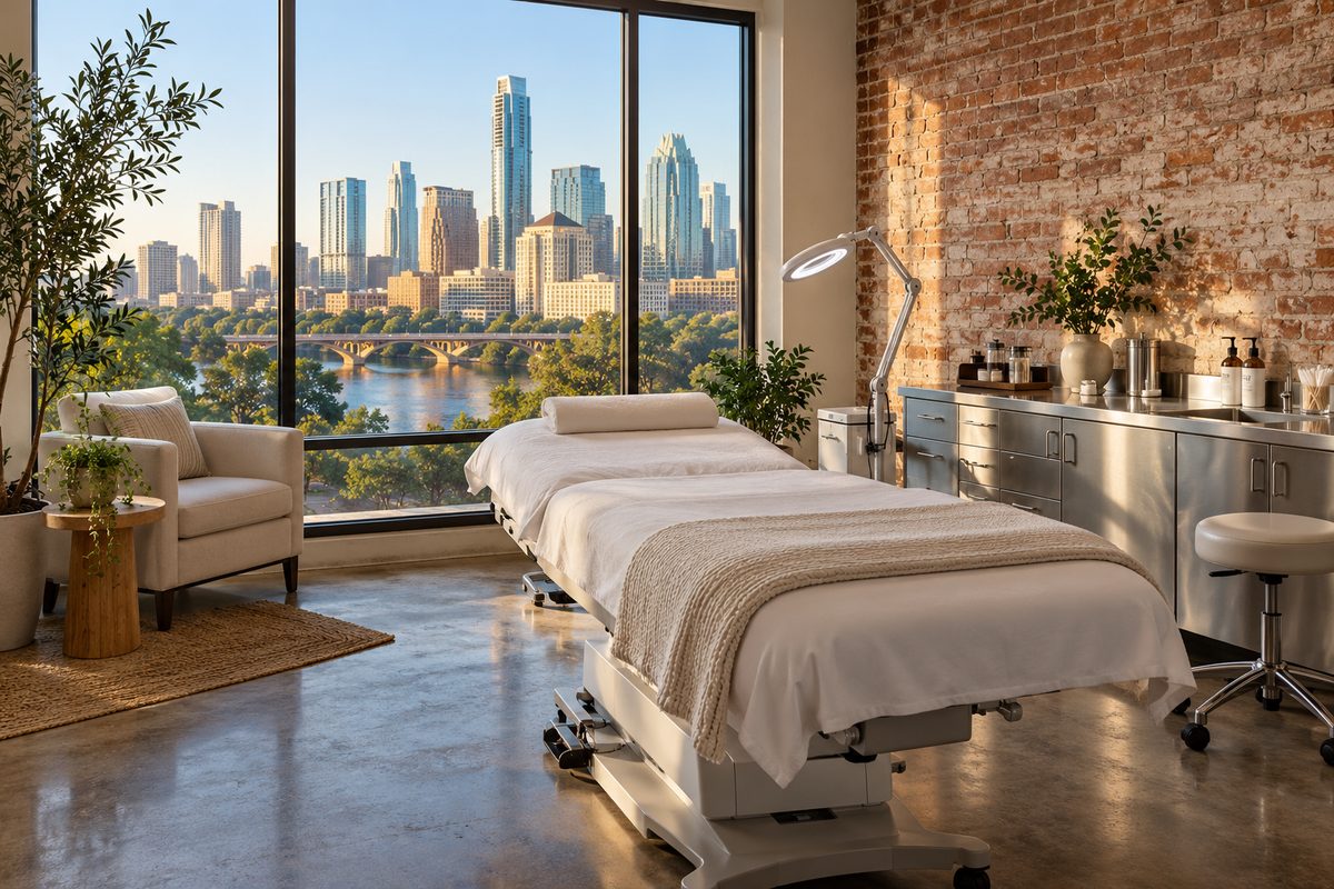 Clinical suite interior at Zenita Skin on Brazos Street in downtown Austin