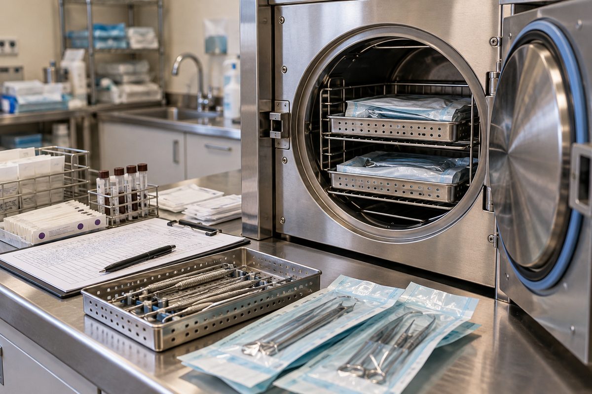 Autoclave sterilization equipment and sterile tool cassettes at Zenita Skin